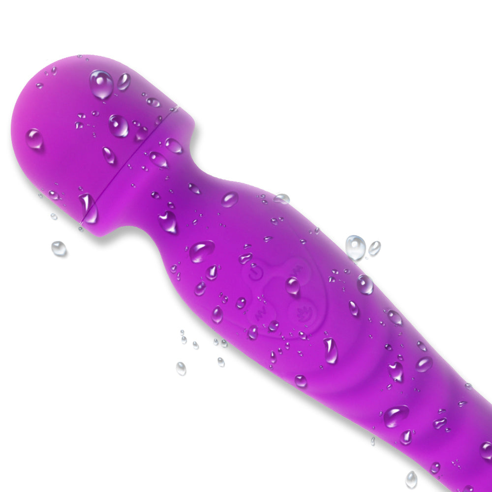 Wand Massager Vibrator Handheld G-Spot Warmth Heating Tip, Clitoral Vibrators Double Head with 20 Vibration Mode Rechargeable Personal Massager, Waterproof Adult Sex Toy