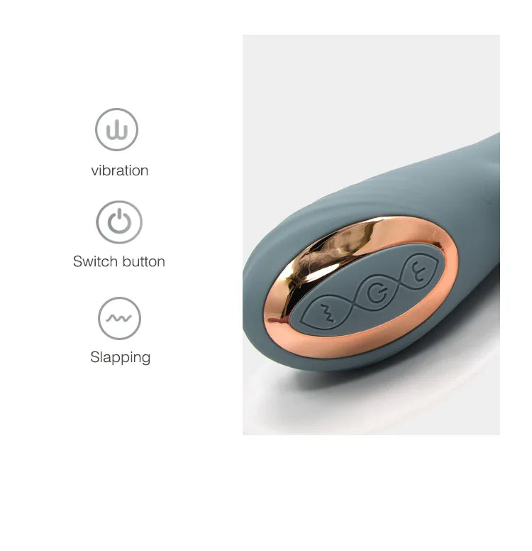 3-in-1 Dual Stimulator Vibrator – G-Spot & Clitoral Massager with Licking + Slapping Modes
