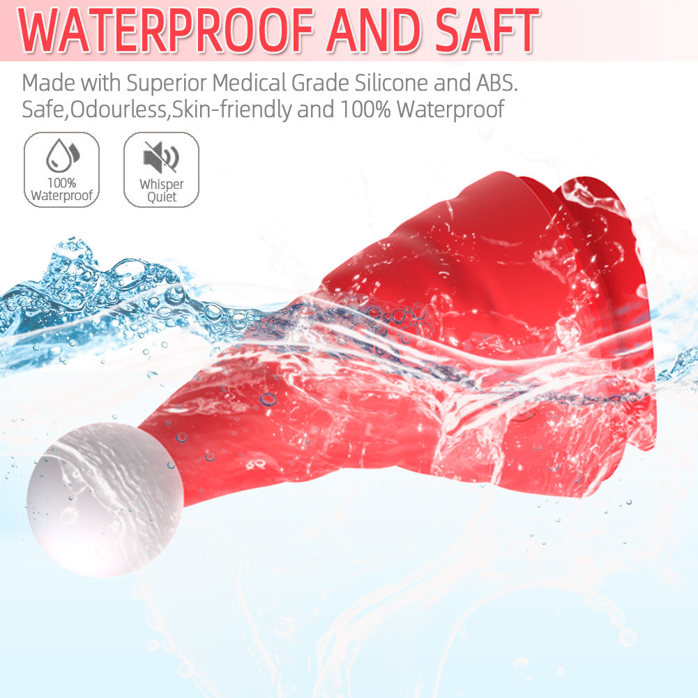 Christmas Santa Hat Sex Toy Vibrator for Women - Double Head Clitoris and Nipple Stimulator, Erotic G Spot Massager - 10 Vibration Modes, 5-Speed Sliding Ball Rolling Sexual Stimulation Device