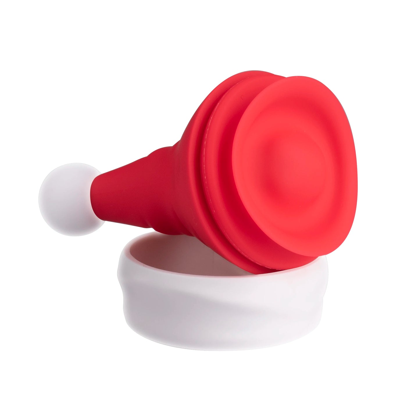 Christmas Santa Hat Sex Toy Vibrator for Women - Double Head Clitoris and Nipple Stimulator, Erotic G Spot Massager - 10 Vibration Modes, 5-Speed Sliding Ball Rolling Sexual Stimulation Device