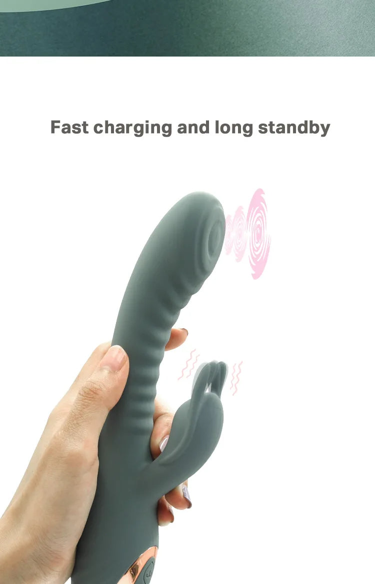 3-in-1 Dual Stimulator Vibrator – G-Spot & Clitoral Massager with Licking + Slapping Modes