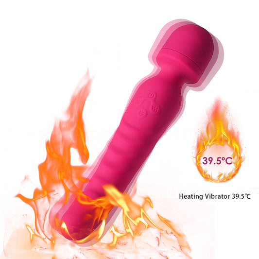 Double the Pleasure: Rechargeable Dual-Head Wand Massager with Warming Tip & 20 Intensity Modes