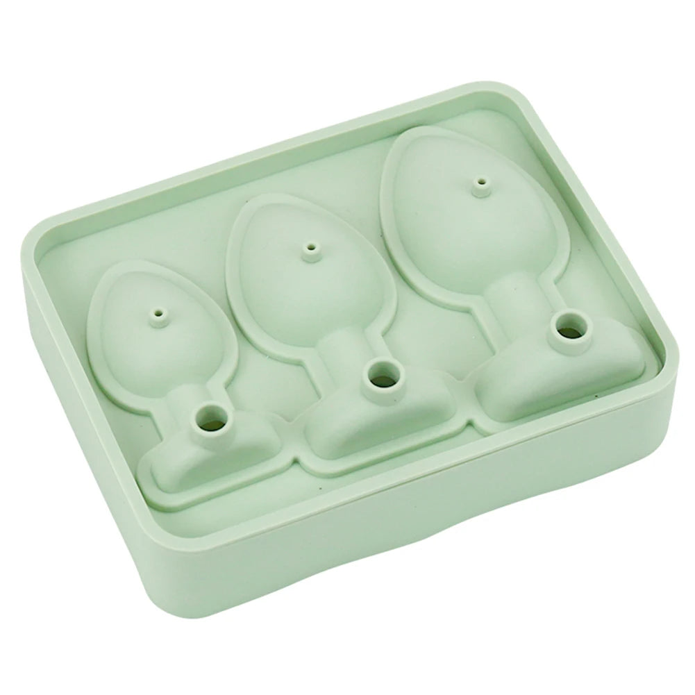 Silicone Prank Butt Plug Shaped Mold Reusable Prank Ice Cube Mold Tray Novelty Ice Cube Trays for Juice Drink