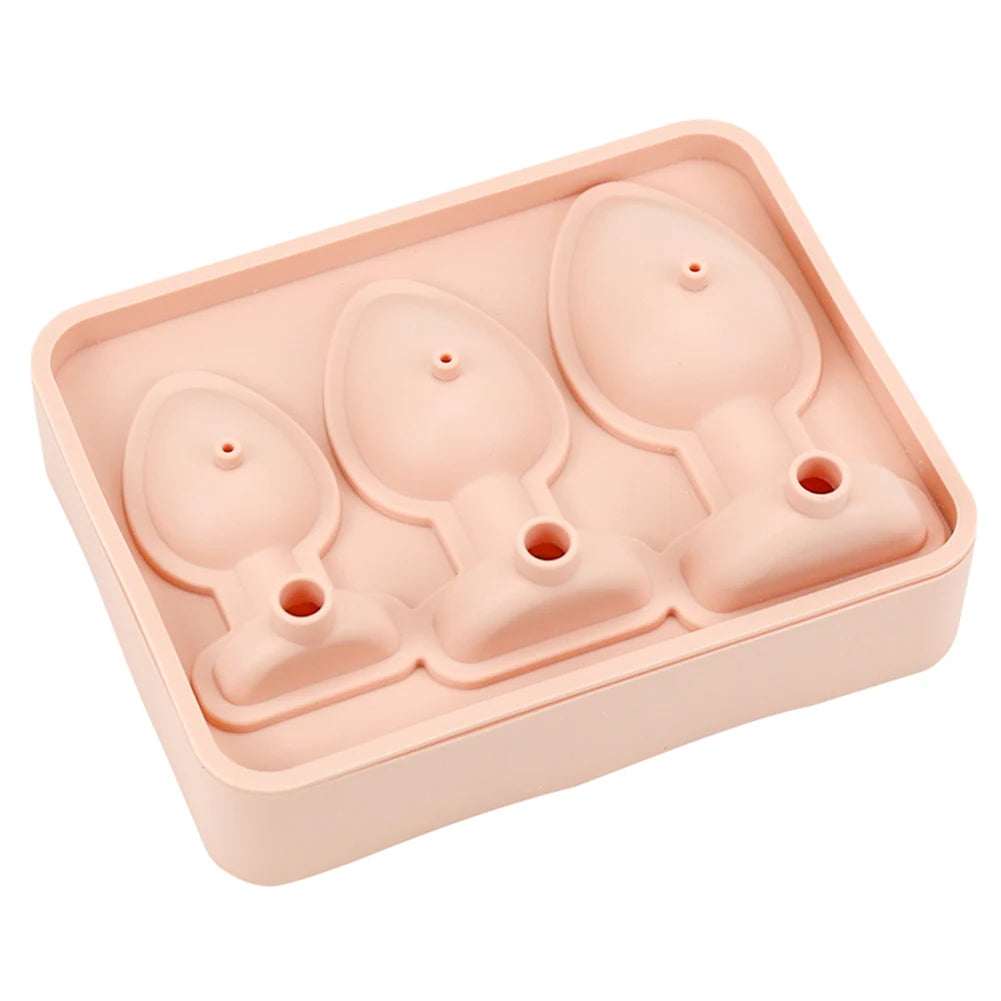 Silicone Prank Butt Plug Shaped Mold Reusable Prank Ice Cube Mold Tray Novelty Ice Cube Trays for Juice Drink