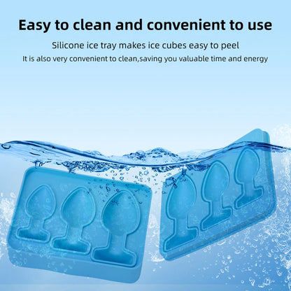 Silicone Prank Butt Plug Shaped Mold Reusable Prank Ice Cube Mold Tray Novelty Ice Cube Trays for Juice Drink