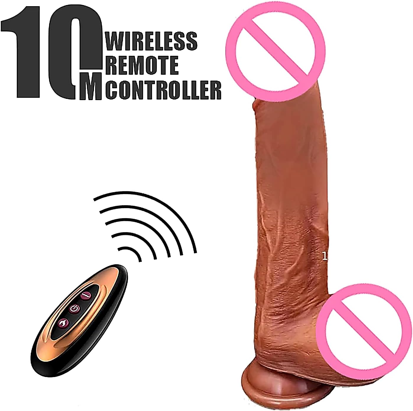 Remote Control Telescoping Personal Massager with 9 Vibration Modes and Gentle Warming