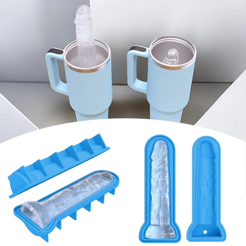 Adult Penis Ice Cube Tray, Food Grade Silicone Ice Mold For Party Accessories, Funny Party Bachelorette Party Supplies Funny Ice Block for Tumbler Travel Mug
