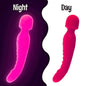 Glow-in-the-Dark Rechargeable Wand Massager – Dual Head, Warming Sensation & 20 Custom Modes