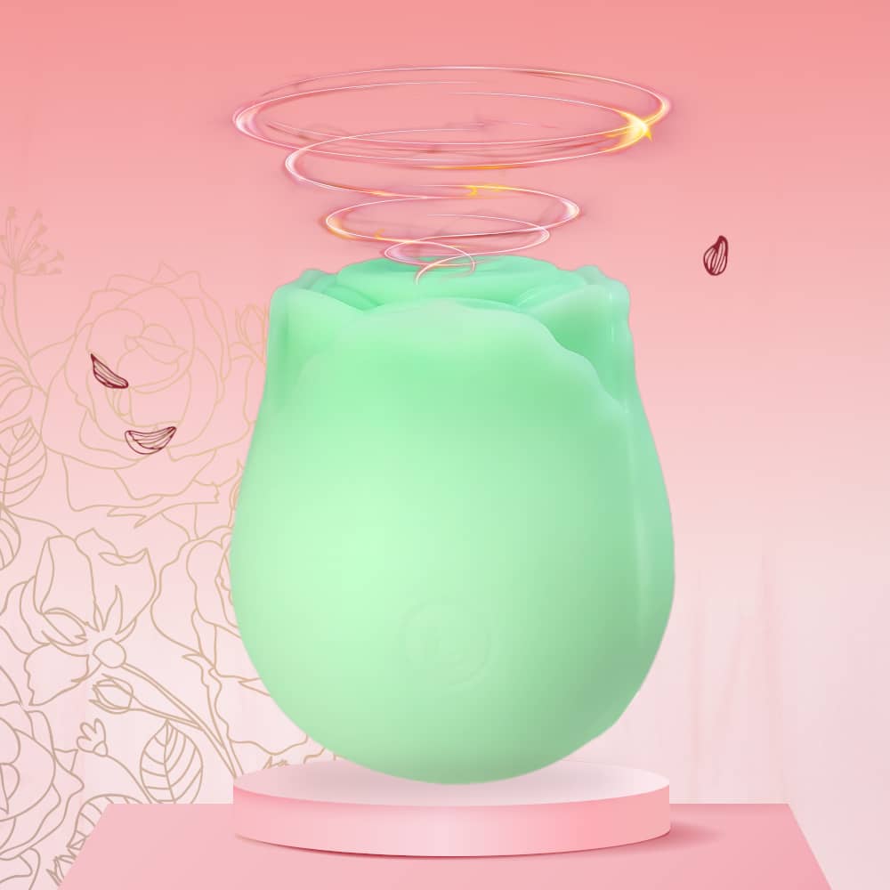 Clitoral Massage Rose Vibrator Sucker Glow in the Dark Luminous Suction Stimulating Toy for Women Couple