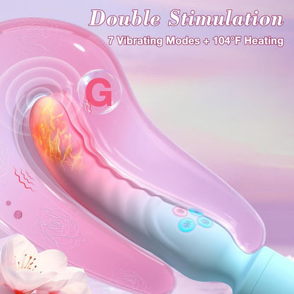 IPX6 water-resistant heated massager with separate controls