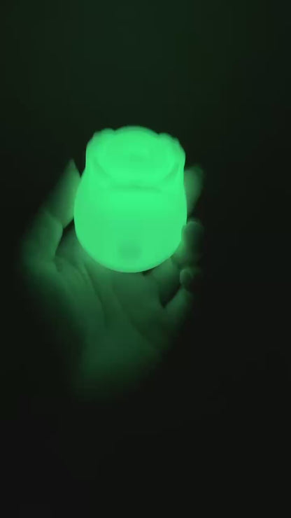 Clitoral Massage Rose Vibrator Sucker Glow in the Dark Luminous Suction Stimulating Toy for Women Couple